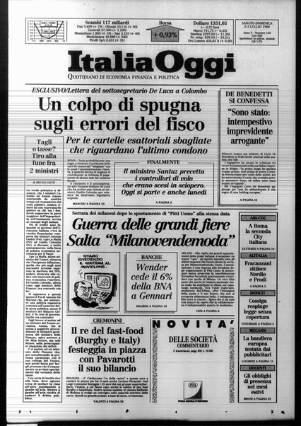 Italia oggi : quotidiano di economia finanza e politica